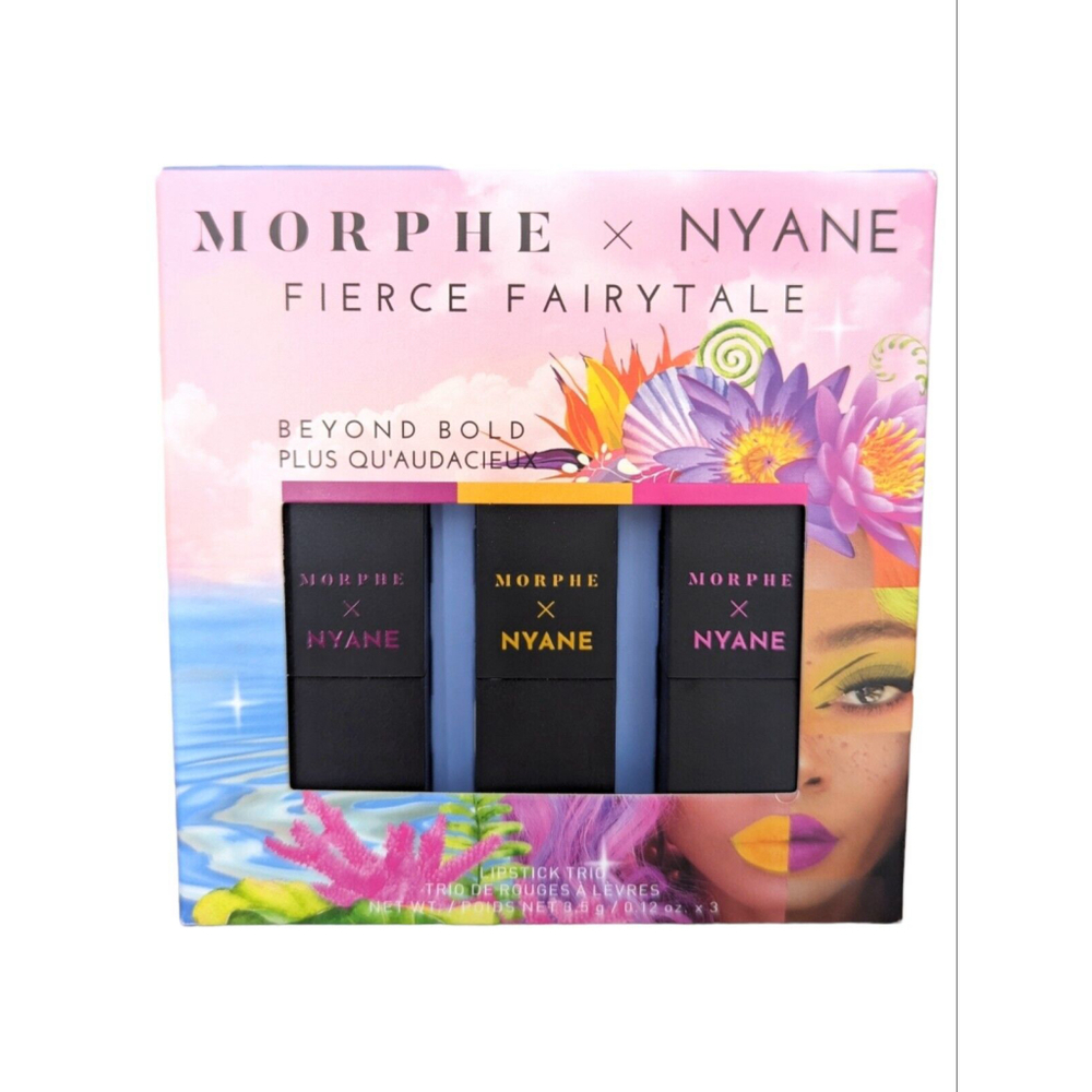Morphe x Nyane BEYOND BOLD Fierce Fairytale Lipstick Trio Authentic New In Box